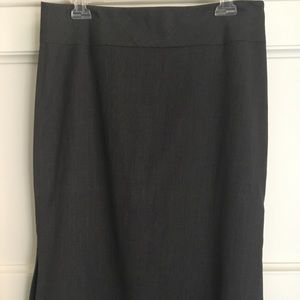 Dark gray wool pencil skirt